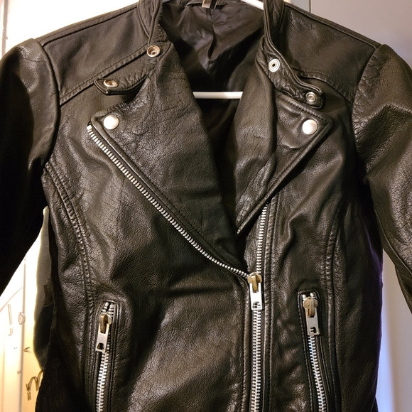 Topshop biker jacket 100% genuine leather